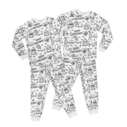 ColorMe™️ Pajama Two Piece Set - Happy Birthday